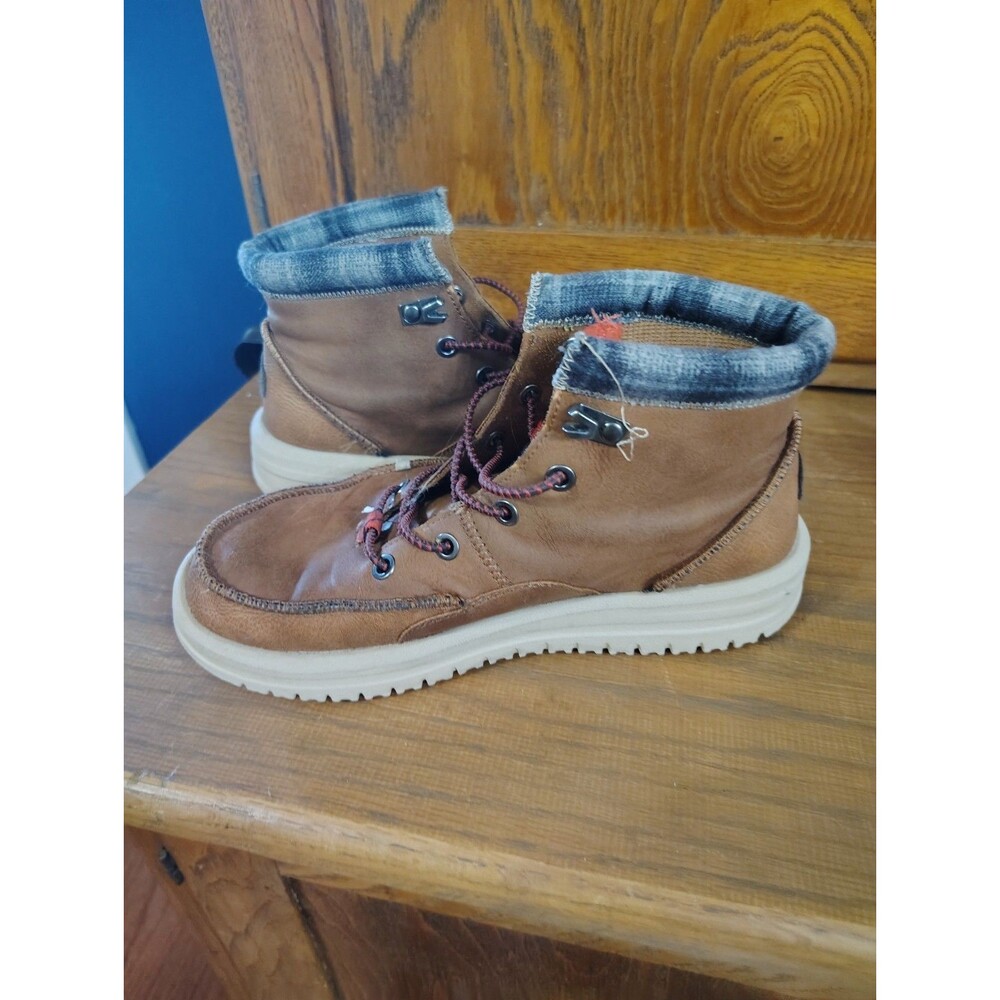 Hey Dude Kids Boy's Bradley Classic Sneaker Walnut Size 5 - Picture 7 of 8